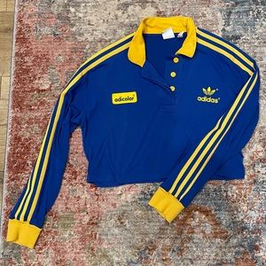 Adidas Adicolor vintage/retro style crop top